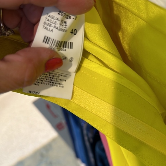 MSGM fluorescent yellow with pink side stripes pants. Size EU 49/ US 6 - Picture 3 of 5